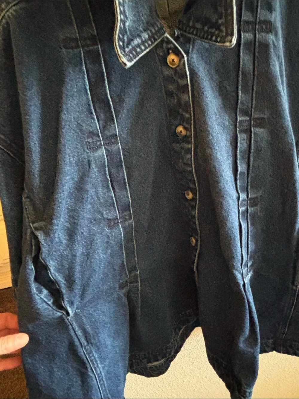 Free People Denim Button-Front Dress